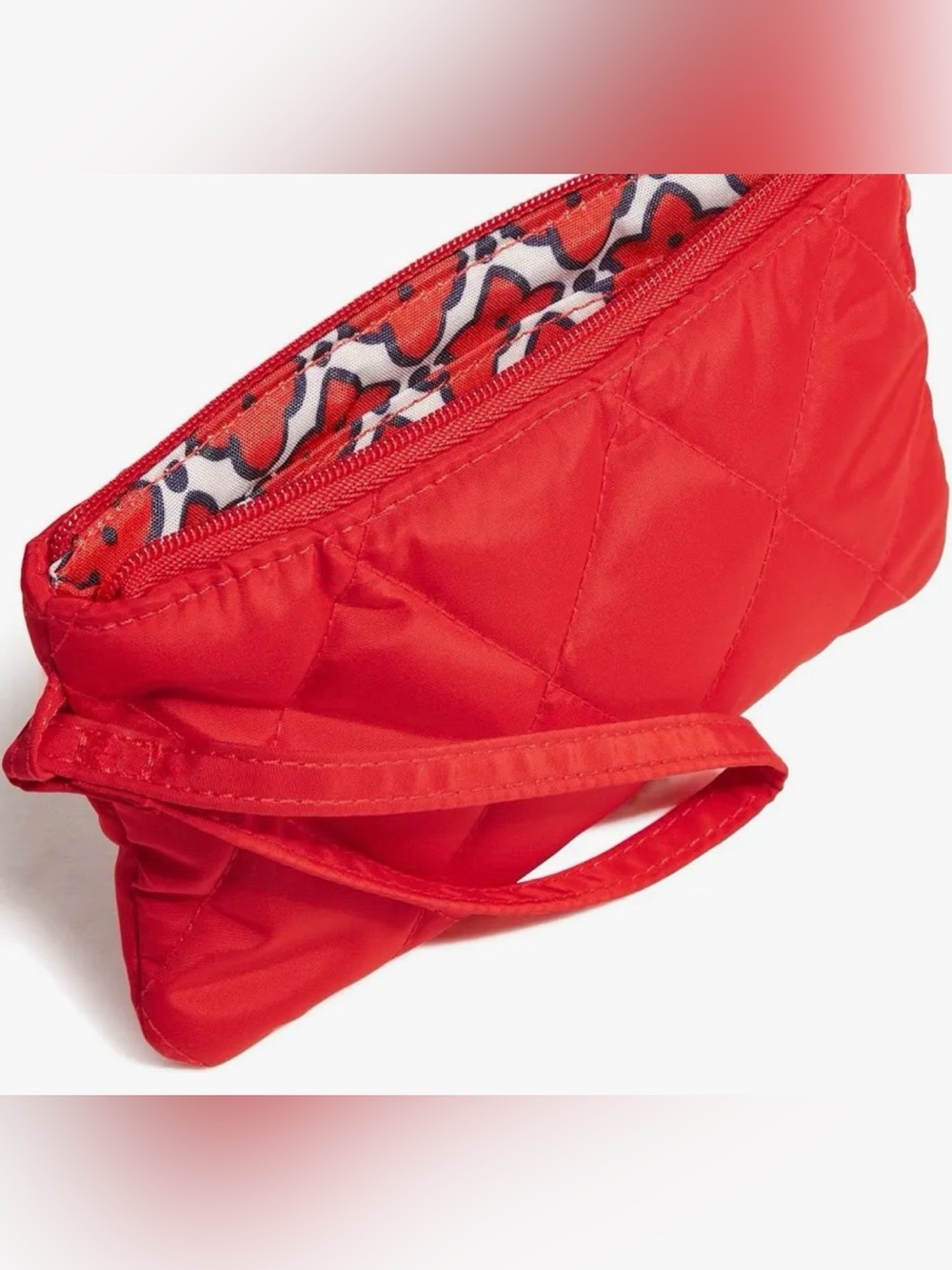 Vera Bradley Outlet Quilted Essential Wristlet Coin Purse Wallet Goji Berry Red